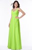 ColsBM Sariah Sharp Green Elegant Fit-n-Flare Zip up Chiffon Floor Length Bridesmaid Dresses