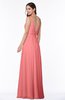 ColsBM Sariah Shell Pink Elegant Fit-n-Flare Zip up Chiffon Floor Length Bridesmaid Dresses