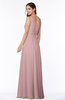 ColsBM Sariah Silver Pink Elegant Fit-n-Flare Zip up Chiffon Floor Length Bridesmaid Dresses
