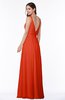 ColsBM Sariah Tangerine Tango Elegant Fit-n-Flare Zip up Chiffon Floor Length Bridesmaid Dresses