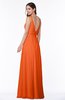 ColsBM Sariah Tangerine Elegant Fit-n-Flare Zip up Chiffon Floor Length Bridesmaid Dresses