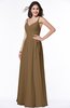 ColsBM Sariah Truffle Elegant Fit-n-Flare Zip up Chiffon Floor Length Bridesmaid Dresses