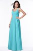ColsBM Sariah Turquoise Elegant Fit-n-Flare Zip up Chiffon Floor Length Bridesmaid Dresses