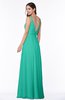 ColsBM Sariah Viridian Green Elegant Fit-n-Flare Zip up Chiffon Floor Length Bridesmaid Dresses