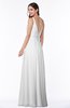 ColsBM Sariah White Elegant Fit-n-Flare Zip up Chiffon Floor Length Bridesmaid Dresses