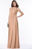 ColsBM Alison Almost Apricot Glamorous A-line Zip up Chiffon Floor Length Pleated Bridesmaid Dresses