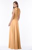 ColsBM Alison Apricot Glamorous A-line Zip up Chiffon Floor Length Pleated Bridesmaid Dresses