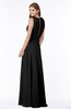 ColsBM Alison Black Glamorous A-line Zip up Chiffon Floor Length Pleated Bridesmaid Dresses