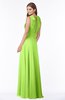 ColsBM Alison Bright Green Glamorous A-line Zip up Chiffon Floor Length Pleated Bridesmaid Dresses