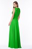 ColsBM Alison Classic Green Glamorous A-line Zip up Chiffon Floor Length Pleated Bridesmaid Dresses