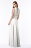 ColsBM Alison Cloud White Glamorous A-line Zip up Chiffon Floor Length Pleated Bridesmaid Dresses