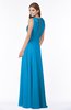 ColsBM Alison Cornflower Blue Glamorous A-line Zip up Chiffon Floor Length Pleated Bridesmaid Dresses