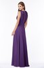 ColsBM Alison Dark Purple Glamorous A-line Zip up Chiffon Floor Length Pleated Bridesmaid Dresses