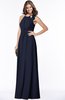 ColsBM Alison Dark Sapphire Glamorous A-line Zip up Chiffon Floor Length Pleated Bridesmaid Dresses