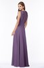 ColsBM Alison Eggplant Glamorous A-line Zip up Chiffon Floor Length Pleated Bridesmaid Dresses