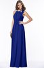 ColsBM Alison Electric Blue Glamorous A-line Zip up Chiffon Floor Length Pleated Bridesmaid Dresses