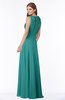 ColsBM Alison Emerald Green Glamorous A-line Zip up Chiffon Floor Length Pleated Bridesmaid Dresses