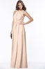ColsBM Alison Fresh Salmon Glamorous A-line Zip up Chiffon Floor Length Pleated Bridesmaid Dresses