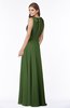ColsBM Alison Garden Green Glamorous A-line Zip up Chiffon Floor Length Pleated Bridesmaid Dresses