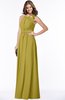 ColsBM Alison Golden Olive Glamorous A-line Zip up Chiffon Floor Length Pleated Bridesmaid Dresses