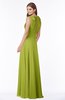 ColsBM Alison Green Oasis Glamorous A-line Zip up Chiffon Floor Length Pleated Bridesmaid Dresses