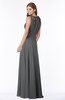 ColsBM Alison Grey Glamorous A-line Zip up Chiffon Floor Length Pleated Bridesmaid Dresses