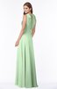 ColsBM Alison Light Green Glamorous A-line Zip up Chiffon Floor Length Pleated Bridesmaid Dresses