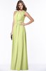 ColsBM Alison Lime Green Glamorous A-line Zip up Chiffon Floor Length Pleated Bridesmaid Dresses