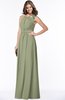 ColsBM Alison Moss Green Glamorous A-line Zip up Chiffon Floor Length Pleated Bridesmaid Dresses