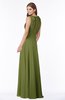 ColsBM Alison Olive Green Glamorous A-line Zip up Chiffon Floor Length Pleated Bridesmaid Dresses