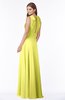 ColsBM Alison Pale Yellow Glamorous A-line Zip up Chiffon Floor Length Pleated Bridesmaid Dresses