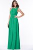 ColsBM Alison Pepper Green Glamorous A-line Zip up Chiffon Floor Length Pleated Bridesmaid Dresses