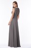 ColsBM Alison Ridge Grey Glamorous A-line Zip up Chiffon Floor Length Pleated Bridesmaid Dresses