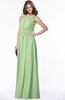 ColsBM Alison Sage Green Glamorous A-line Zip up Chiffon Floor Length Pleated Bridesmaid Dresses
