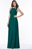 ColsBM Alison Shaded Spruce Glamorous A-line Zip up Chiffon Floor Length Pleated Bridesmaid Dresses