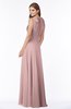 ColsBM Alison Silver Pink Glamorous A-line Zip up Chiffon Floor Length Pleated Bridesmaid Dresses