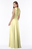 ColsBM Alison Soft Yellow Glamorous A-line Zip up Chiffon Floor Length Pleated Bridesmaid Dresses