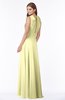 ColsBM Alison Wax Yellow Glamorous A-line Zip up Chiffon Floor Length Pleated Bridesmaid Dresses