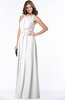ColsBM Alison White Glamorous A-line Zip up Chiffon Floor Length Pleated Bridesmaid Dresses