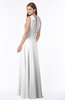 ColsBM Alison White Glamorous A-line Zip up Chiffon Floor Length Pleated Bridesmaid Dresses