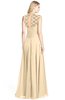 ColsBM Kara Apricot Gelato Modest Fit-n-Flare V-neck Sleeveless Chiffon Floor Length Bridesmaid Dresses