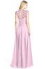 ColsBM Kara Baby Pink Modest Fit-n-Flare V-neck Sleeveless Chiffon Floor Length Bridesmaid Dresses