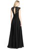 ColsBM Kara Black Modest Fit-n-Flare V-neck Sleeveless Chiffon Floor Length Bridesmaid Dresses