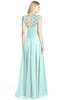 ColsBM Kara Blue Glass Modest Fit-n-Flare V-neck Sleeveless Chiffon Floor Length Bridesmaid Dresses