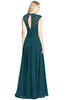 ColsBM Kara Blue Green Modest Fit-n-Flare V-neck Sleeveless Chiffon Floor Length Bridesmaid Dresses