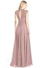 ColsBM Kara Blush Pink Modest Fit-n-Flare V-neck Sleeveless Chiffon Floor Length Bridesmaid Dresses