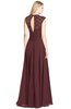 ColsBM Kara Burgundy Modest Fit-n-Flare V-neck Sleeveless Chiffon Floor Length Bridesmaid Dresses