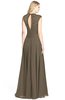 ColsBM Kara Carafe Brown Modest Fit-n-Flare V-neck Sleeveless Chiffon Floor Length Bridesmaid Dresses
