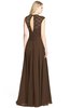 ColsBM Kara Chocolate Brown Modest Fit-n-Flare V-neck Sleeveless Chiffon Floor Length Bridesmaid Dresses