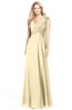 ColsBM Kara Cornhusk Modest Fit-n-Flare V-neck Sleeveless Chiffon Floor Length Bridesmaid Dresses